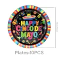 Cinco de Mayo Party Pappteller Einweggeschirr festliche mexikanische Partyzubehörartikel - 23cm Teller (Cinco De Mayo) / 10er-Set