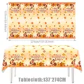 Thanksgiving Tischdecke fuer Party Dekoration rechteckige Tischabdeckung 137x274cm - Tischdecke