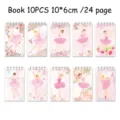 Mini ballet dancer spiral notebook set, 10 pieces pack, 10x6cm portable journal books. - 10 Pieces Pack / Pink