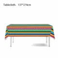 Bunte mexikanische Tischdecke gestreift Party Abdeckung 137x274cm festliche Dekoration - Tischdecke (Cinco De Mayo)