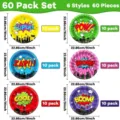 Superhelden Thema Einweg Pappteller Set 60 Stück 6 Stile Party Geschirr Zubehör. - 9 Zoll 10 STK / Mehrfarbig (Mischpackung)