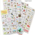 Cute Korean travel little pig cartoon diary decorative stickers set of 6 sheets for journaling. - 6 Sheets