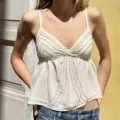 Summer women sexy beaded V-neck short camisole top, trendy slim fit streetwear fashion. - S / Tops / Apricot