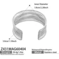 Stainless steel multi-layer wrap open cuff bracelet, geometric silver bangle for women daily wear. - Narrow Multi-Layer Style (Z431-Small) / Silver