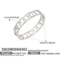 Stainless steel cutout FAMILY bangle bracelet waterproof hypoallergenic jewelry gift for women - Family Hollow Heart Style (Z602) / Width 1.2cm Diameter 6.0cm / Steel