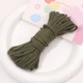 4mm military green polyester-cotton cord, braided rope for handmade DIY jewelry, bracelets, and crafts. - 4mm 10m Pack / Army Green
