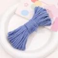 4mm Blue Cotton Cord Braided String for DIY Bracelet Necklace Handmade Craft Accessories - 4mm 10m Pack / Haze Blue