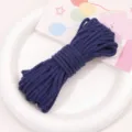 Navy blue 4mm polyester cotton cord braided rope for handmade DIY jewelry accessories. - 4mm 10m Pack / Navy Blue