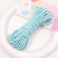 4mm light blue polyester cotton braided rope cord DIY handmade jewelry making accessories - 4mm 10m Pack / Aqua
