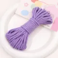 Purple 4mm braided polyester cotton cord for DIY jewelry making, bracelets, and crafts. - 4mm 10m Pack / Light Purple