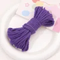 4mm Purple Polyester-Cotton Braided Cord DIY Craft Bracelet Necklace Accessory String - 4mm 10m Pack / Deep purple