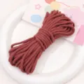 4mm colorful polyester cotton braided cord for handmade DIY jewelry making and crafting - 4mm 10m Pack / Rust red