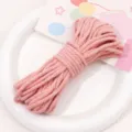 4mm Pink Polyester Cotton Braided Cord Handmade DIY Bracelet Necklace Accessories Cord - 4mm 10m Pack / Dusty Pink