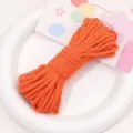 4mm orange cotton rope cord for DIY handmade jewelry bracelets necklaces crafting accessories - 4mm 10m Pack / Orange-Yellow