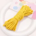 4mm yellow braided cord, premium polyester-cotton rope for handmade DIY bracelets and accessories. - 4mm 10m Pack / Lemon Yellow