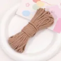 4mm brown braided cord polyester cotton rope for DIY handmade jewelry crafts accessories 1pc - 4mm 10m Pack / Hemp Yellow