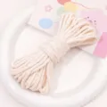 Beige twisted craft cord for handmade DIY bracelets necklaces and decorative accessories. - 4mm 10m Pack / Light Cream