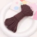 4mm brown cotton braided cord for DIY handmade bracelets, necklaces and craft accessories. - 4mm 10m Pack / Brown