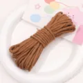 Brown polyester cotton cord 4mm variant display for DIY handmade jewelry accessories - 4mm 10m Pack / Caramel color