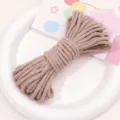 Polyester-cotton braided cord 4mm khaki color for DIY handmade crafting accessories - 4mm 10m Pack / Milk Coffee