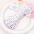 White braided cord 4mm DIY craft string handmade bracelet accessory material bundle - 4mm 10m Pack / Bleached White