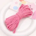 4mm pink polyester cotton cord weaving rope for DIY jewelry making and crafts accessories - 4mm 10m Pack / Deep Pink