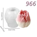 Tulp siliconen mal voor DIY handgemaakte geurkaarsen, hars epoxy en bloemdecoratie cadeaus. - Romantische tulpstijl (lz-966) / Ongeveer 5x5.5cm