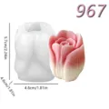 Tulp siliconen mal DIY hars ambacht aromatherapie kaars making gereedschap roze decor - Elegante tulpstijl (lz-967) / Ca. 4,6 x 5,7 cm