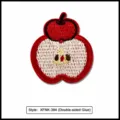 Joli patch brodé pomme rouge pour vêtements, applique thermocollante DIY, 4,3x4cm. - XFNK-384 (Section de Pomme)