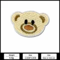 Cute cartoon bear head embroidery patch, clothing decorative accessory iron on badge. - Cartoon Bear Head (4A5-11) / 4A5-11