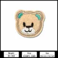 Cute bear embroidery patch, cartoon clothing accessory, iron-on or sew-on decorative badge, 2cm. - Little Bear (4A5-15) / 4A5-15