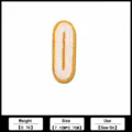 Yellow chenille embroidered number 0 patch for clothing jacket decoration, 7.1x2.7cm. - Number Zero Shape(F2-3)