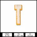 Yellow Terry Cloth Letter T Patch Embroidered Badge Sewing Applique for DIY Clothes Decoration - Letter T Style(F2-5)