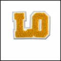 Parche bordado de chenilla con letra LO amarilla para decoración de ropa y chaqueta DIY. - Estilo de Letras LO(F3-77)