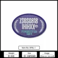Parche bordado ovalado morado con letras elegantes, accesorio de tela duradero para manualidades. - Parche Bordado Elipse Púrpura (XFNL-1)