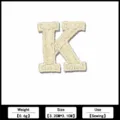 Κεντημένο γράμμα Κ chenille ύφασμα patch DIY αξεσουάρ ρούχων ράψιμο εφαρμογή σήμα - Γράμμα K / 1 Τεμάχιο/Συσκευασία / Βερικοκί