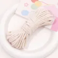 Beige white braided cotton rope 4mm thick for handmade DIY accessories and crafting projects. - 4mm 10m Pack / Cotton