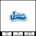 Blue and white Julius embroidered patch badge clothing accessory for DIY decoration. - Julius Style(XFN3G-5)