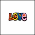Colorful LOVE letter embroidery patch for clothing decoration, durable fabric badge applique. - Love Flower Style(XFN3G-7)