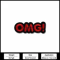 Red black OMG letter embroidery patch DIY clothing iron on badge applique accessories - OMG Style(XFN3Q-3)