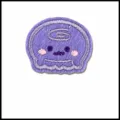 Purple cartoon embroidered patch cute DIY clothing accessory iron on badge for kids apparel craft. - K-397