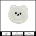 Cute cartoon white bear embroidery patch iron-on clothing accessory for kids clothes 1pc - K-402