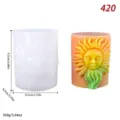 Silikonform für Duftkerze mit Sonnengesicht, 9.3x8.5cm Bastelform für handgemachte Heimdeko. - Sonnengöttin Stil (lz-420) / 160.00g