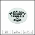 Parche bordado ovalado termoadesivo o para coser en ropa chaqueta insignia decorativa - Parche Bordado Blanco y Negro (XFNL-12)