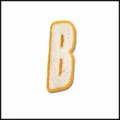 Parche de bordado de chenille de letra B amarilla para decoracion de ropa de invierno costura. - Estilo de Letra B(XS-372)