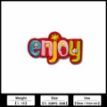 Colorful enjoy letter embroidery patch DIY clothing accessory decorative badge style - ENJOY Style(XFN3Q-13)