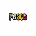 Colorful English letter embroidery patch badge clothing accessories DIY decorative appliques - PEACE Style(XFN3Q-15)