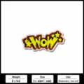 Colorful WOW letter embroidered patch, comic style badge applique for clothing DIY decor. - WOW Style(XFN3Q-16)