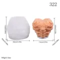 Heart rose silicone candle mold DIY craft epoxy resin casting tool with size and weight specs - Multi-Layer Heart Flower (lz-322) / White