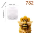 Stampo in silicone a nido d'ape per candele fai da te con dettagli sulle dimensioni. - Raccolta Miele Fiori (lz-782-125) / Bianco